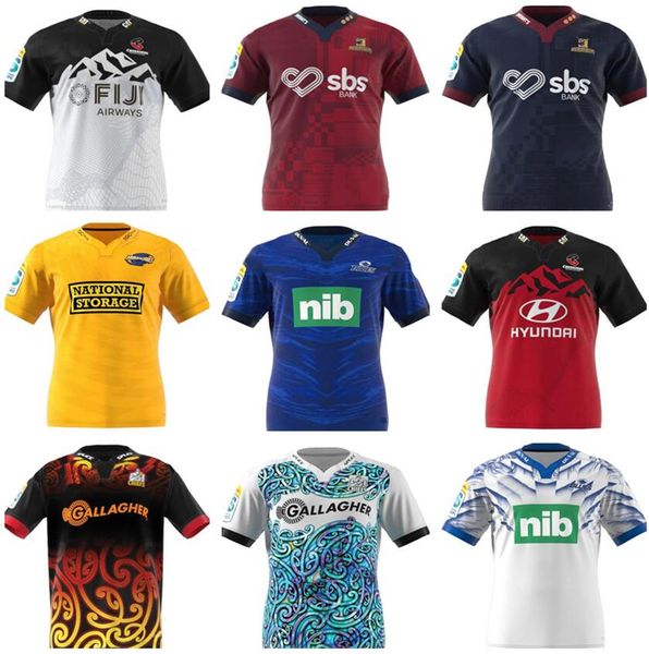 

23 24 new hurricanes highlanders blues crusaders rugby jersey zealand 2023 2024 super chief jerseys, Black;gray