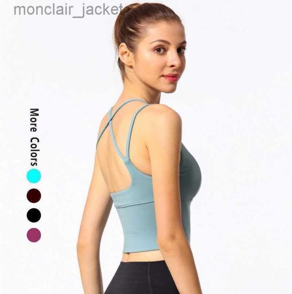 

desginer alo yoga summer nude feel skincare suit tank sports running shockproof tank strap women's tank 23ssa, White