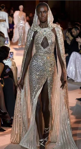 

evening dress yusuf al jasmi silver scarf shiny dress zuhair muradkin kardashian kelly jenner, Black;pink