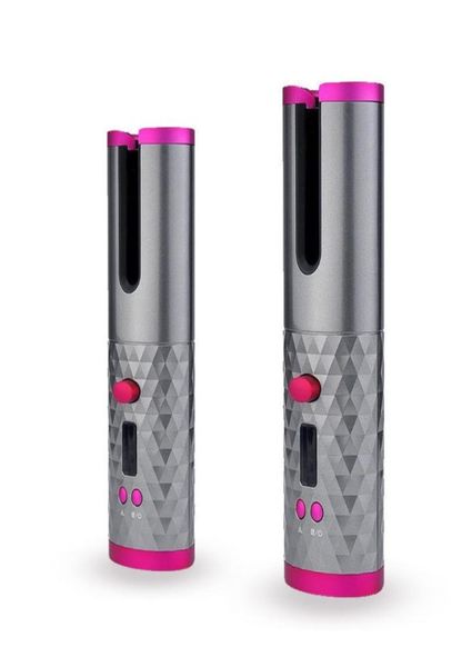 

curling irons cordless automatic hair curler rechargeable corrugated iron for lcd display ceramic wave drop 2210172493895
