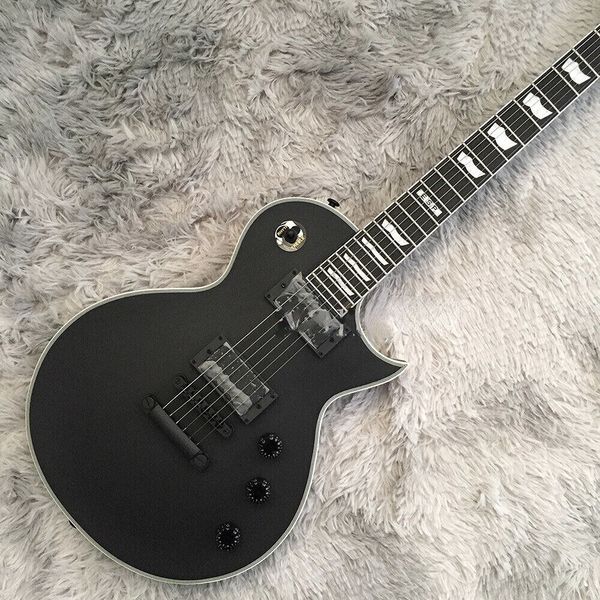 

classic balck electric guitar 6 string h-h pickups black hardware