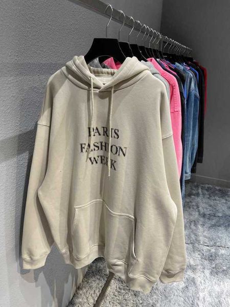 

men's hoodies sweatshirts b house mosaic fuzzy letter printing men's and women's loose hooded hoodie nh8j, Black