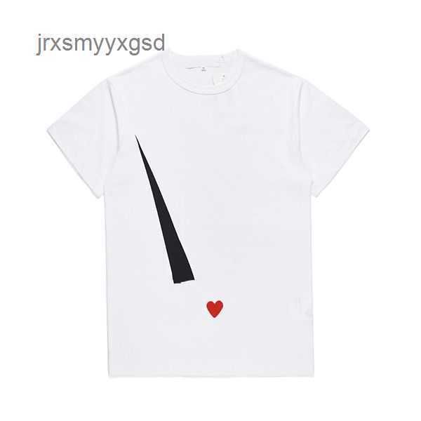 

fashion mens play t shirt designer red heart commes casual women s des badge garcons high quanlity ts cotton embroidery o5gw, White;black