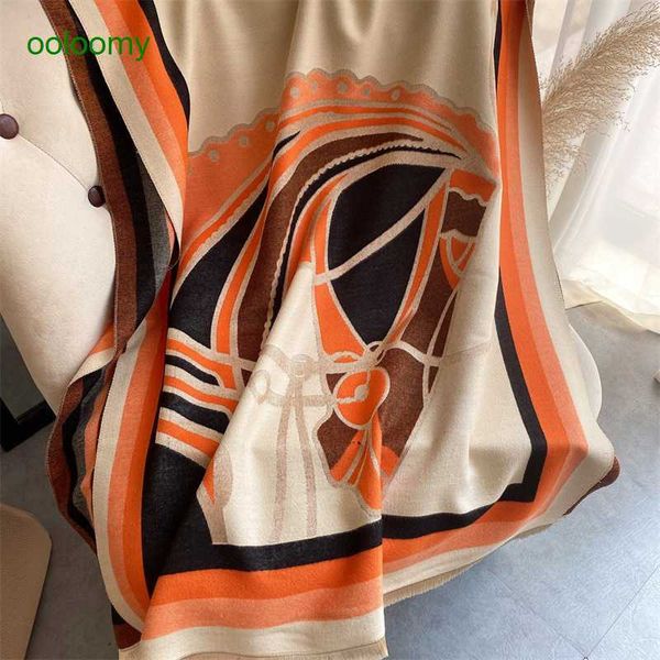 

hemres designer scarves 2023 new imitation cashmere carriage scarf women's winter korean edition jacquard versatile fashion air conditi, Blue;gray