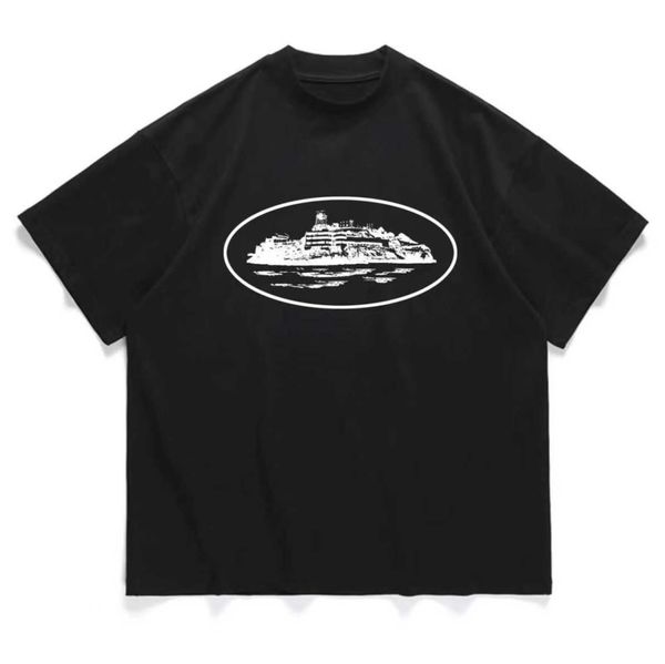 

23ss designer t shirt corteiz american street hip hop letter print short sleeve t-shirt men's fashion brand summer loose round neck hal, White;black