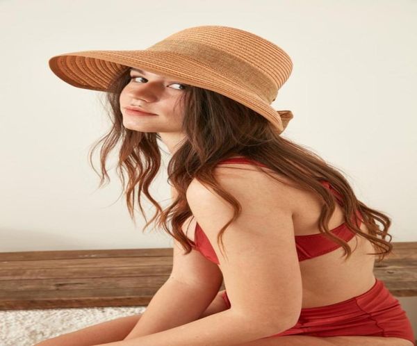 

outdoor hats city womens sun straw hat y17304601234565929285, Black;white