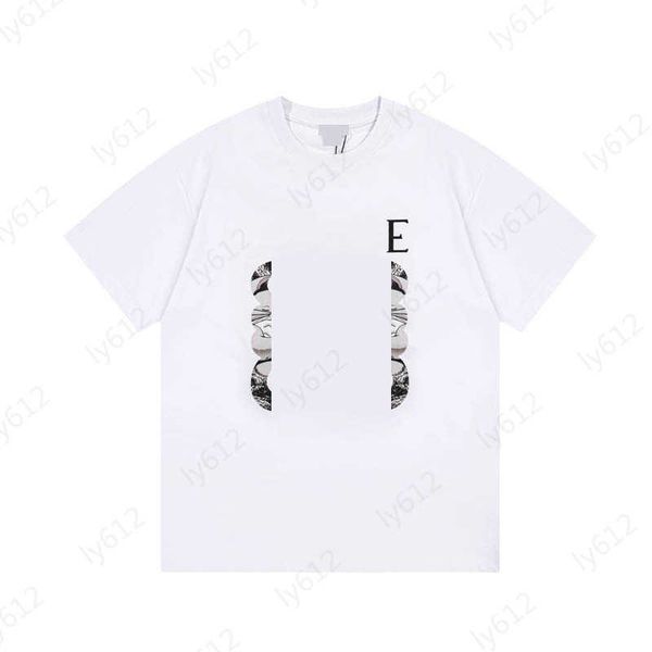 

casual mens designer t-shirts summer classic brand digital stitching letter printing pure cotton round neck short sleeves male tees 2 color, White;black