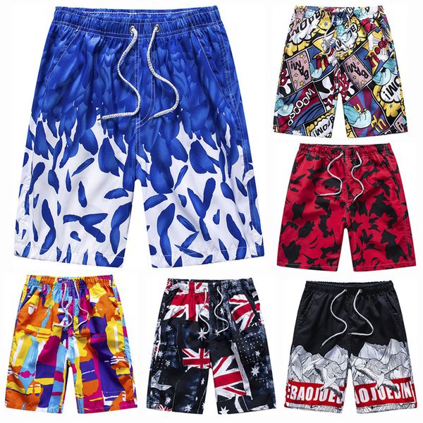 

summer print sea shorts for fashion man drawstring loose big size casual jogger beach pants, White;black