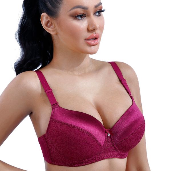 

bras binnys d cup women's bra bralette comfortable full nylon striped plus sizes underwire 230509, Red;black