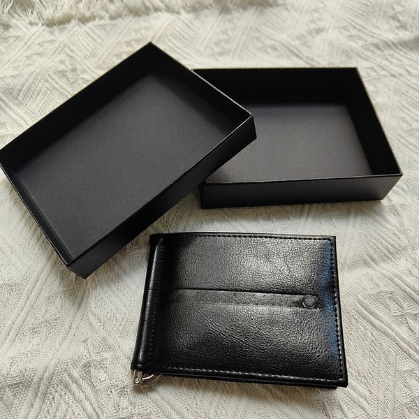

fashion designer man card holder wallet luxury handbag short credit cardholder portfolio comes with box portable pocket credit purse, Brown;gray