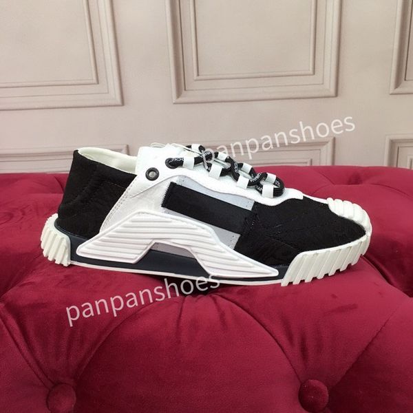 

2023fashion brand casual shoes men designer leather lace-up sneakers fashion lady flat running letters shoes platform sneaker, Black