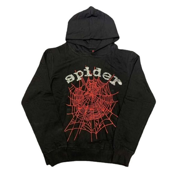 

men's hoodies sweatshirts pullover red sp5der young thug 555 angel men shoe printing spider web designer black luxury hoodie sunscreen