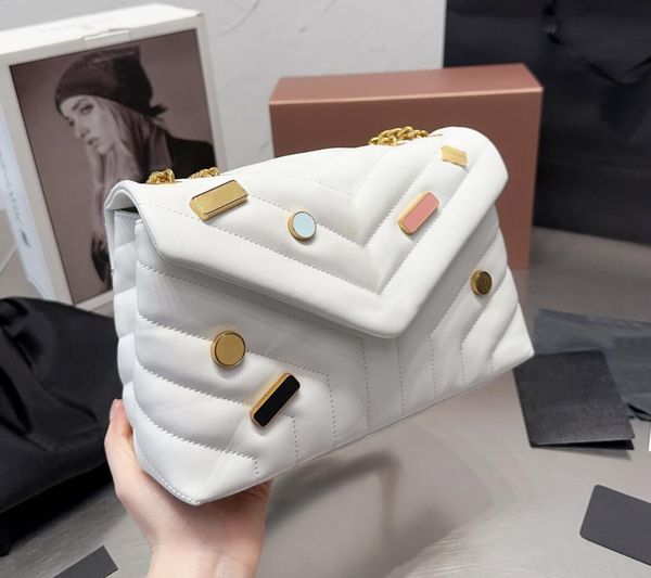 

23s women loulou bag handbag flap chain shoulder bags luxury designers tote lady clutch messenger evening crossbody purse