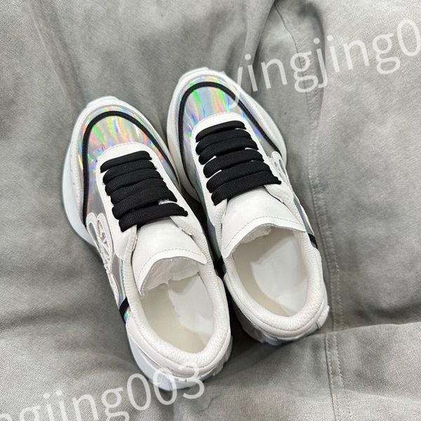 

new luxurys designer woman shoe leather lace up men fashion platform sneakers white black mens womens casual shoes chaussures