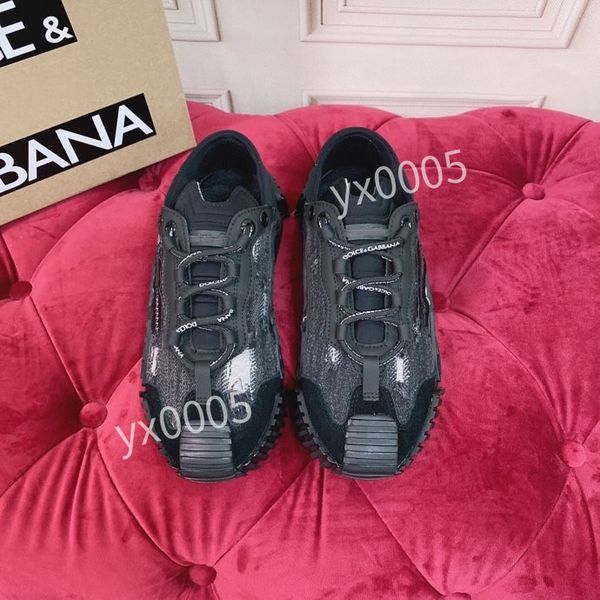 

r mens women shoes glossed-leather loafer black sneakers brushed leather loafers plus platform sneakers casual shoe size2023