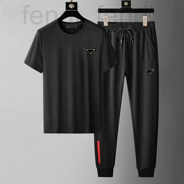 

men's tracksuits luxuriousdesigner mens track t shirt trousers sets sweatshirts womens tees casual breathable summer pants outdoor spo, Gray