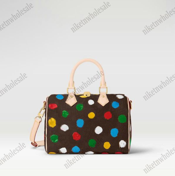 

yk speedy bandouliere pillow bags 3d painted dots print monograms leather shoulder bag designer luxurious bandoulieres cross body wallet pur