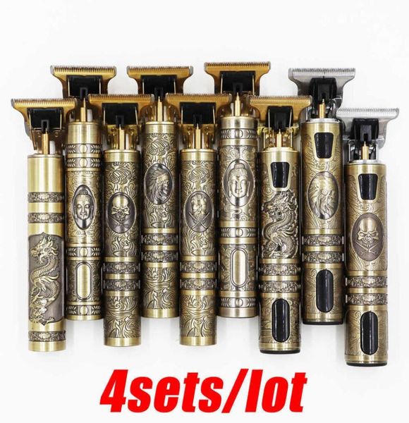 

scissors shears 4units lot vintage t9 0mm electric hair trimmer for man cordless clippers professional beard hair cutting machine 9830090