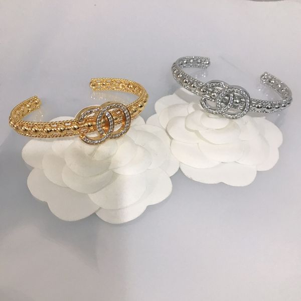

fashion designer bracelet women cubic wedding diomond bracelets elegant jewelry inlaid open bracelet, Golden;silver
