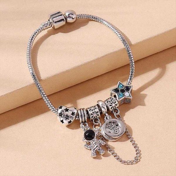 

summer creative astronaut bracelet panjia chain all match childrens fun xingx, Black