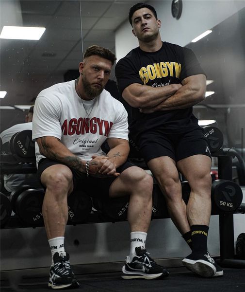

men's t-shirts men oversized t-shirt gym fitness loose comfortable sports summer cotton short sleeves tees bodybuilding workout shirts, White;black
