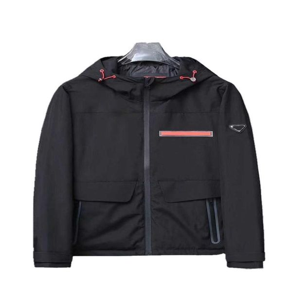 

prad prad designer mens jacket black blue business casual polyester fabric wind and rain uv protection hooded jacket mxxxl6792314, Black;brown
