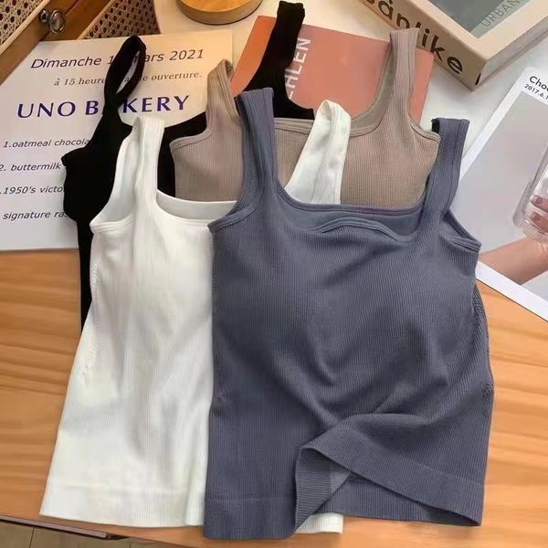 

womens tanks camis white beautiful back strap black vest bra no trace slim fit versatile tank women clothes long crop 230509