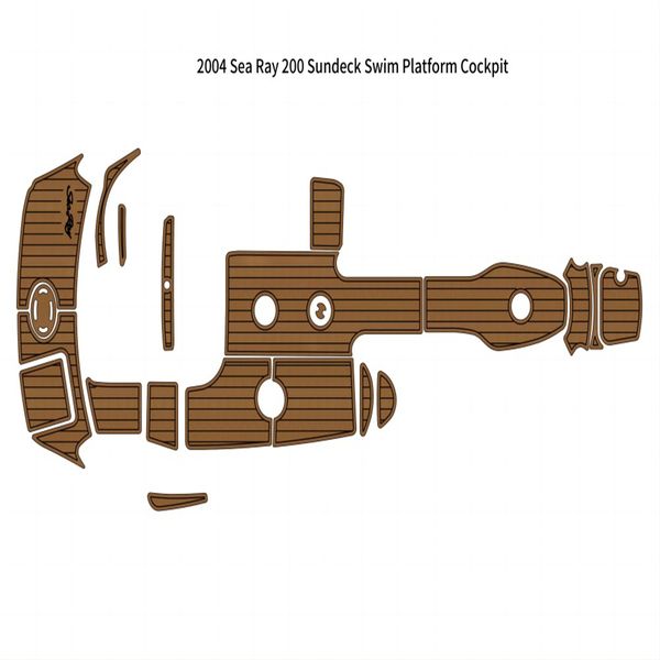 

2004 sea ray 200 sundeck swim platform cockpit pad boat eva foam teak deck floor