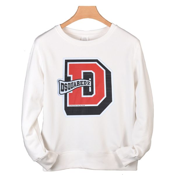 

dsq icond2 casual fashion trend pullover simple classic letter print couple sweatshirt dsq icon street fashion crew neck cotton sweatshirt 2, Black