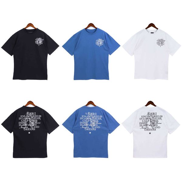 

men's and women's t shirt 2023 fashion designer brand summer high spring new tianma letter-printed round neck short sleeve high st, White