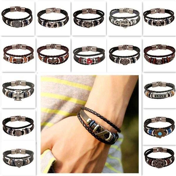 

punk jewelry cattle leather bracelet retro a pair of buckles, Golden;silver