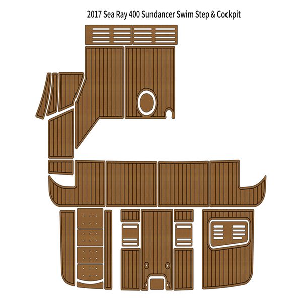 

2017 sea ray 400 sundancer swim platform cockpit pad boat eva foam teak floor