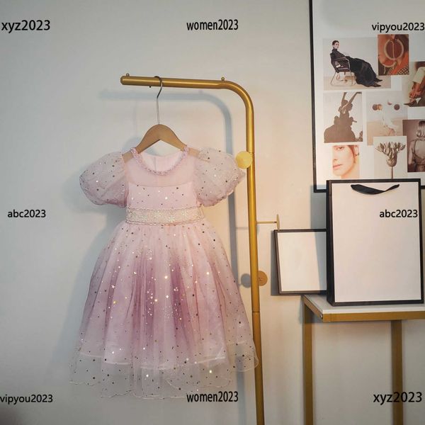 

luxury kids designer clothes sequin decoration girl skirt baby dress child summer elegant dress luxury dress party essential, Red;yellow