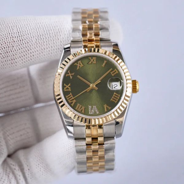 

luxury gold women watch fully automatic mechanical 28mm 31mm dial designer wristwatches diamond lady watches for womens christmas mother&#03, Slivery;brown