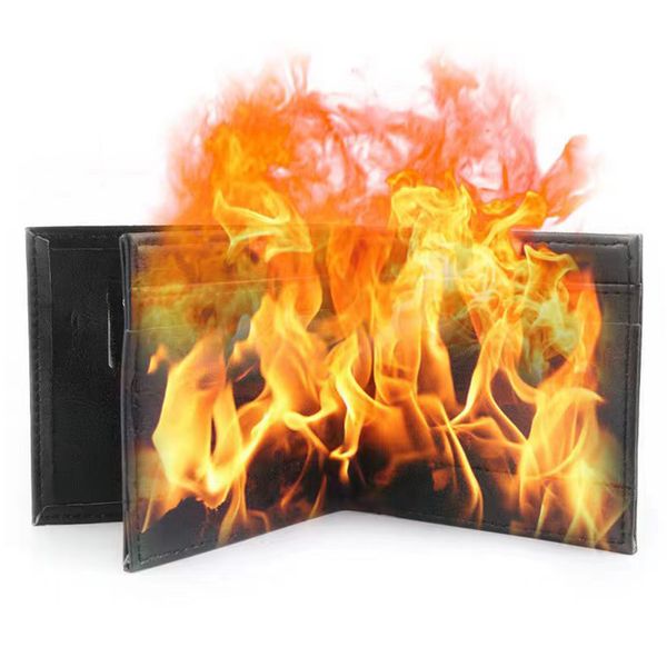 

evening bags magic trick fire flaming wallet leather street show close up props purse stage prop 230509