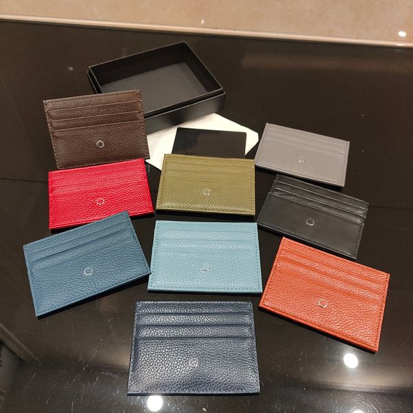 

mini card holder mini purse premium pocket credit card holder storage bag with box 7 card slots men woman wallet, Brown;gray