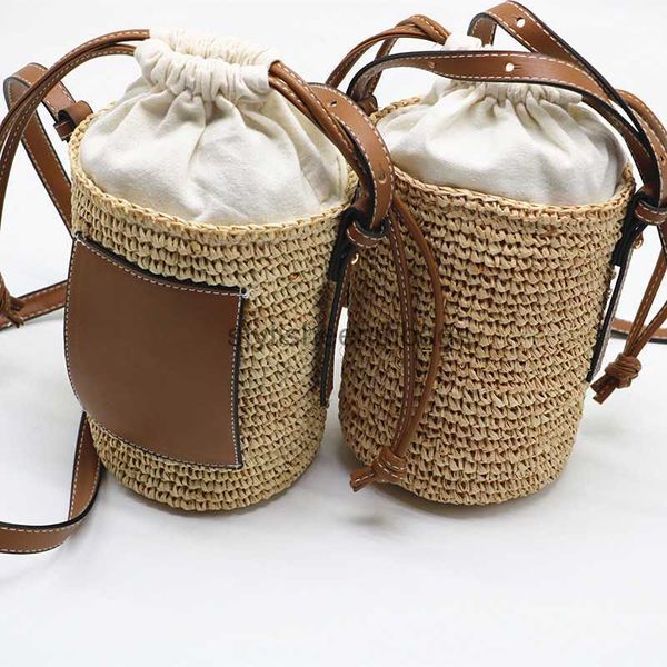 

stylisheendibags evening bags 2022 bucket straw woven bag women's new fashion versatile one shoulder messenger woven handbag cc sac a m