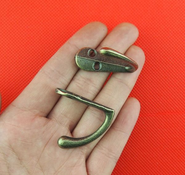 

new wholesale- single prong hook hanger antique bronze 3.4cm x 1.4cm for clothes coat robe purse hat