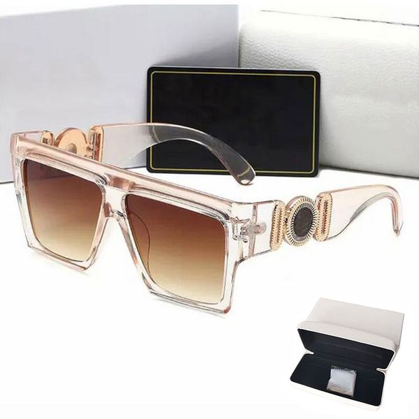 

beach womans sunglasses clear lenses mens sun glasses net red same glasses brand men designer eyeglass gradient women spectacles 4362 sun gl, White;black