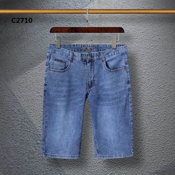 

men's shorts summer fashion printed pants casual shorts comfortable jeans denim shorts brand size 29-42, Blue