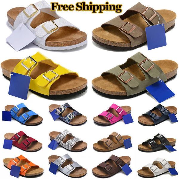 

sandals designer arizona slides boston men women slippers birko-flor nubuck leather suede clogs beach shoes outdoor indoor mocha black wvq