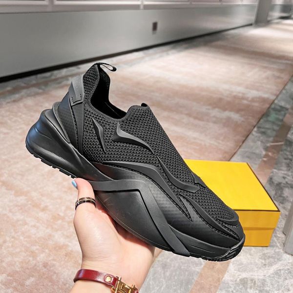 

black beige mesh running sneakers shoes platform slip-on sneaker for men women designers casual tennis trainers 36-45