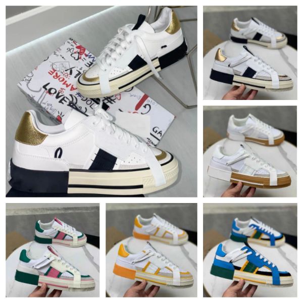 

with box designer shoes fashion luxury calfskin zero custom sneakers shoes men's red sports lace up trainers technical nappa portofino, Black