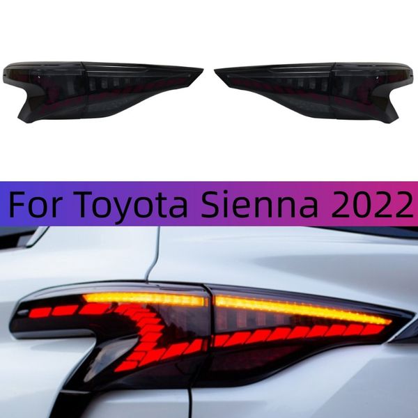 

car tail lights assembly for toyota sienna 20 22 through rear lamps upgraded led drl auto styling lights dragon scale turn signal accessorie