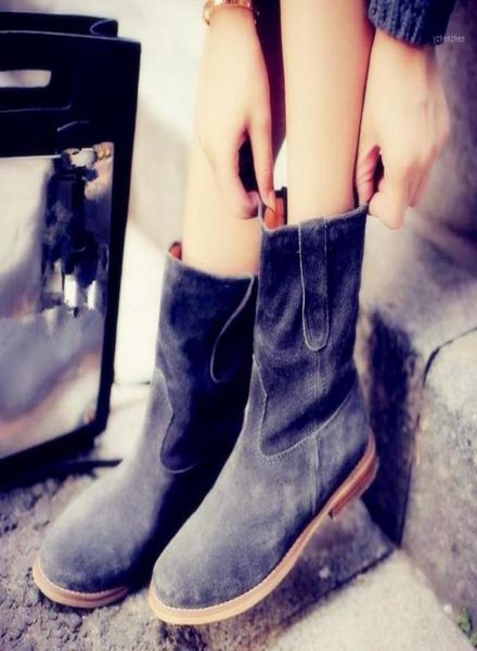 

boots winter women shoes suede flatheight increasing sneakers snow ankle woman botas mujer11312265, Black