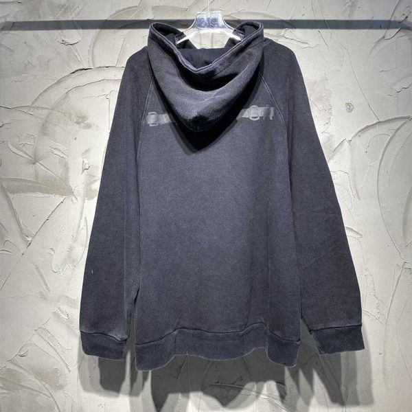 

men's hoodies sweatshirts early spring b family black tape washed old men's and women's hooded terry pullover sweater 0vpp