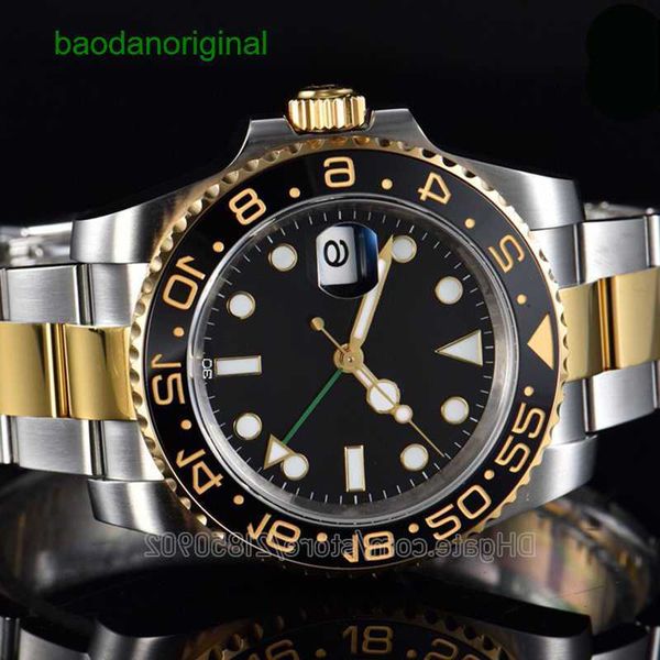 

automatic mechanical watch band black dial 40mm 2836 movement bioceramic bezel btime orologio british style classic vintage water resistant, Slivery;golden