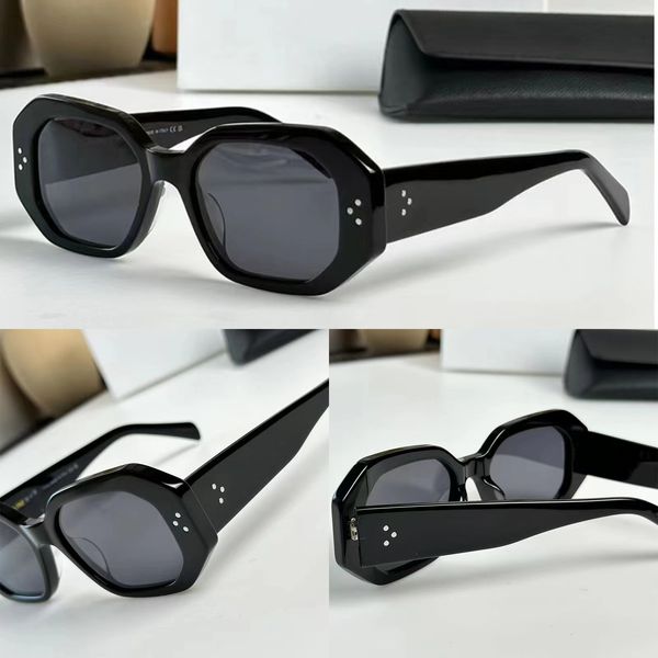 

Prescription Sunglasses Black Acetate Frame Polarized Light CL4S255C Square Frame Design sense Fashion party glasses