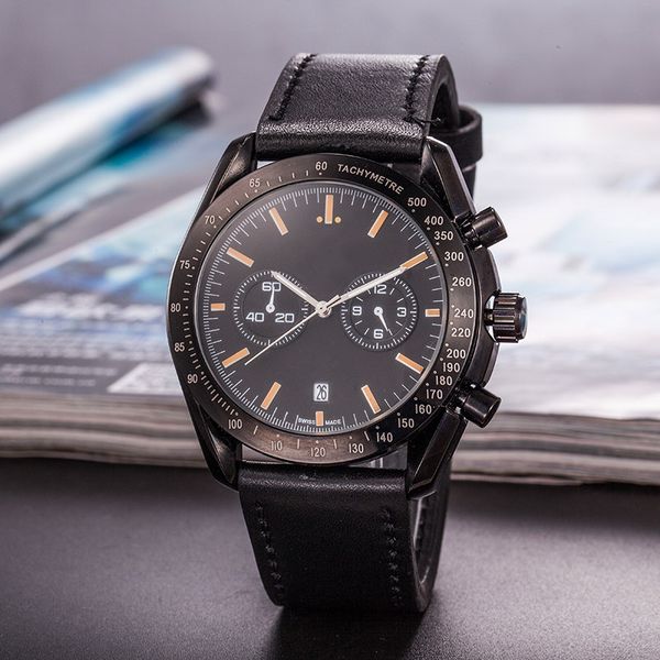 

brand black brown quartz watch fashion men's clock watch car date men's fashion designer watches wholesale men's gift watches, Slivery;brown