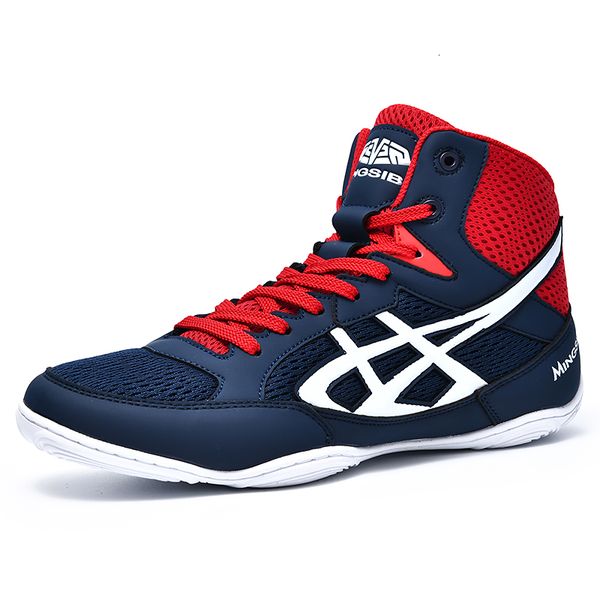 

dress shoes professional boxing wrestling men women breathable hightraining sneakers sambo squat gym fitness powerlifting 230509, Black